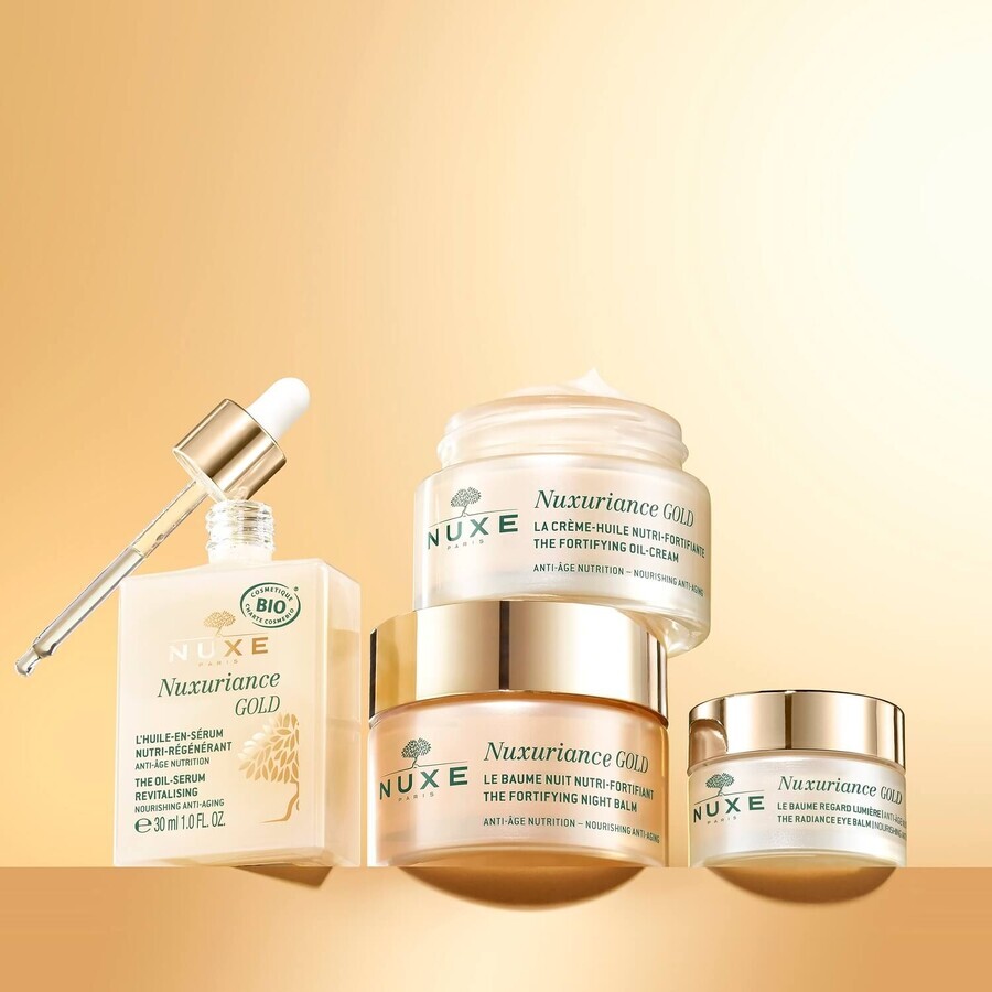 Nuxe Nuxuriance Gold set, lozione notte nutriente e fortificante, 50 ml + lozione occhi illuminante, pelle secca, 15 ml per 1 penny