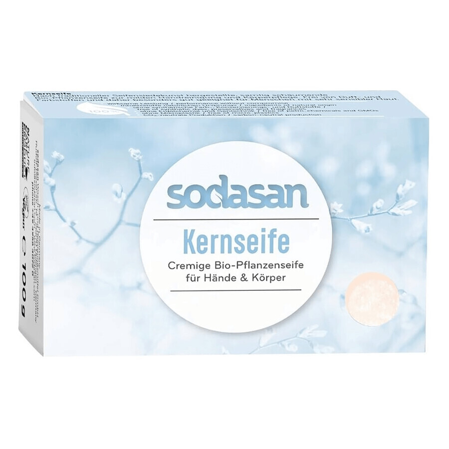 Sodasan, ongeparfumeerde zeep, in zijn puurste vorm, anti-allergeen, biologisch, 100 g