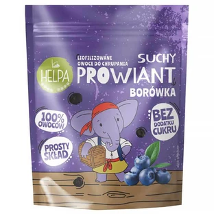 Helpa Dry Powder, fruits lyophilisés à croquer, myrtilles, 9 g
