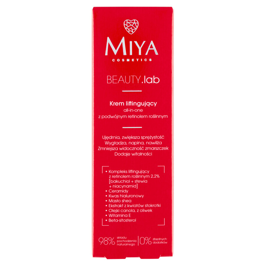Miya BEAUTY.lab, lifting cream with plant retinol, 40 ml