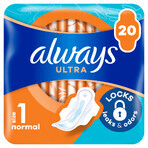 Always Ultra, geflügelte Damenbinden, Normal Plus, 20 Stück Always Ultra, geflügelte Damenbinden, Normal Plus, 20 Stück