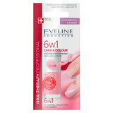Eveline Cosmetics Nail Therapy 6in1, concentrated balm to improve nail color, Rose, 5 ml