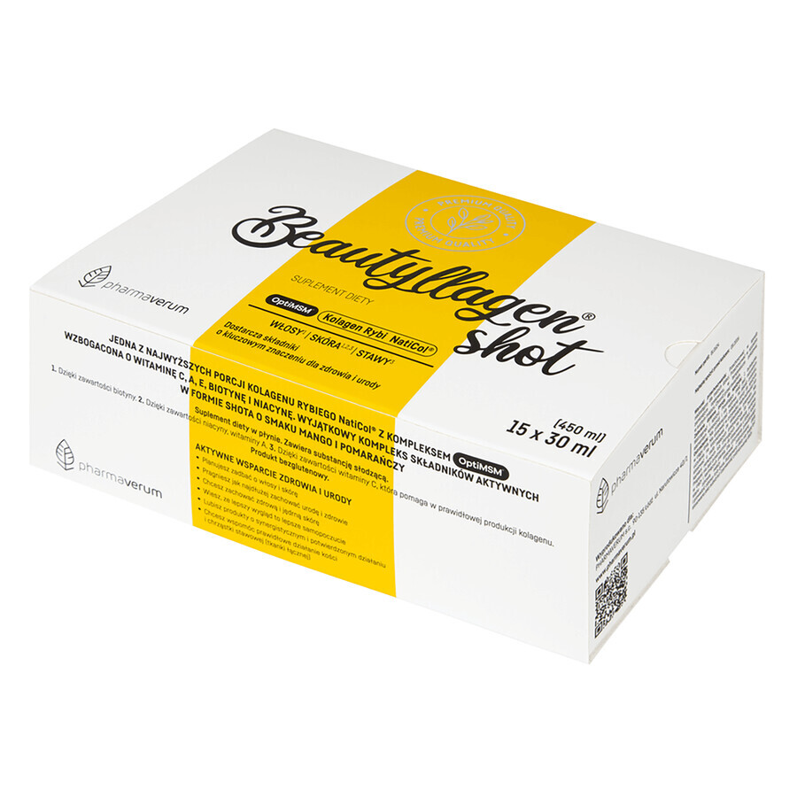 Beautylagen, shot, 15 x 30 ml VERONTREINIGDE VERPAKKING