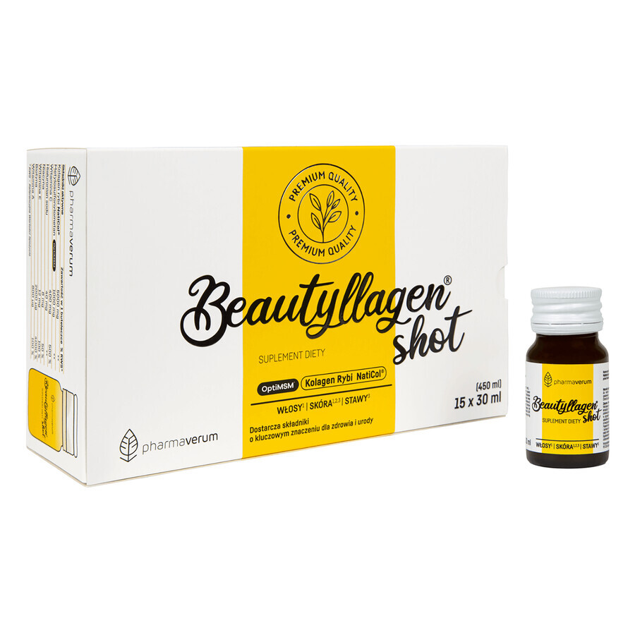 Beautylagen, shot, 15 x 30 ml VERONTREINIGDE VERPAKKING