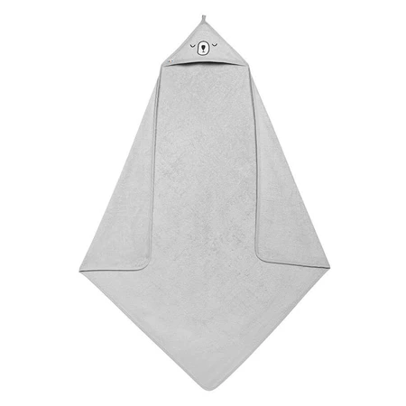AKUKU, toalla de baño con capucha, 100 x 100 cm, rizo, gris, 1 ud.