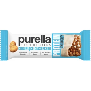 Purella Superfoods Protein, barre protéinée, biscuit croquant, croquant, 45 g