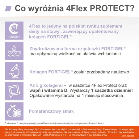 4Flex Protect, orange flavor, 30 sachets