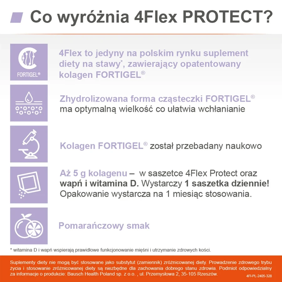 4Flex Protect, orange flavor, 30 sachets