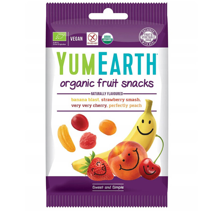 YumEarth jelly jellies without gelatine, Fruit snacks, 50 g