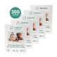 Set of medical cotton, cosmetic pads for babies and children, large, 100% cotton, from birth, 5 x 60 pieces