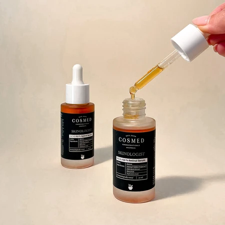 Cosmed Skinologist, suero con retinol 0,5%, bacuchiol, ácido hialurónico y péptidos, 30 ml