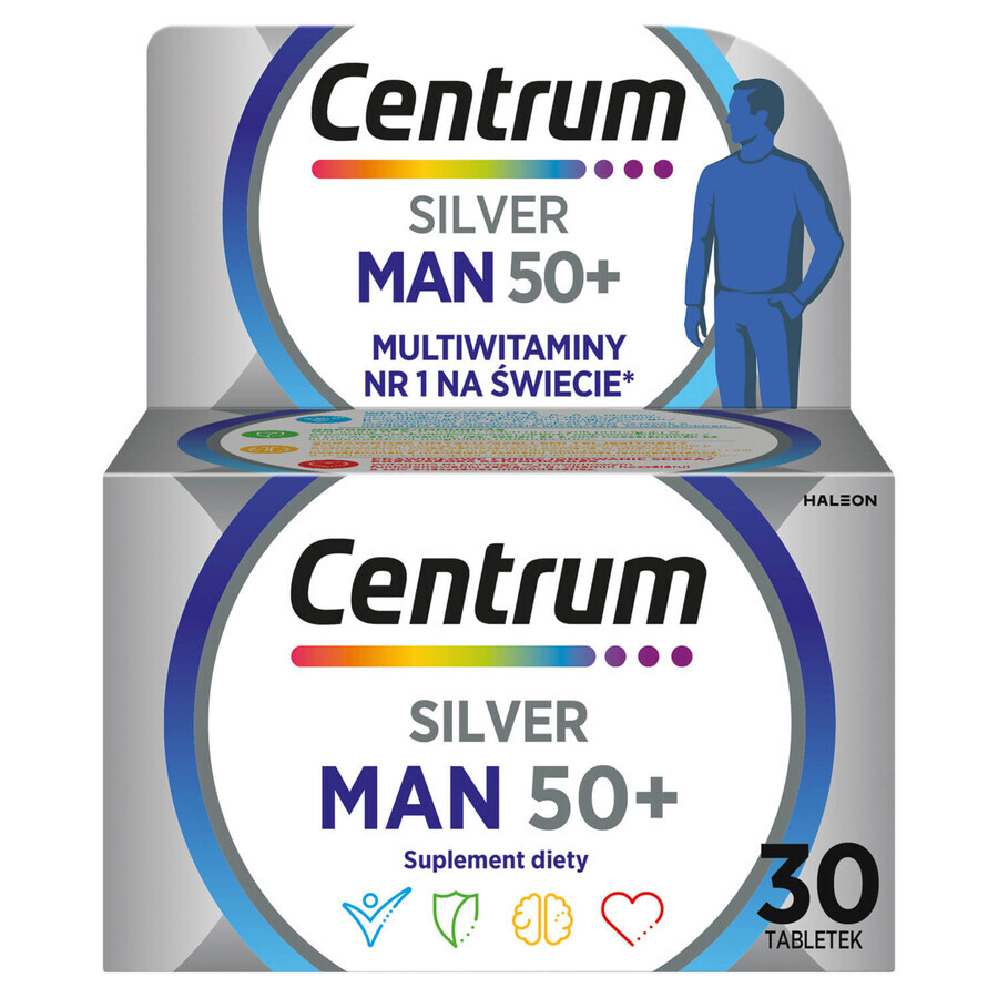 Set Centrum Man 50+, 2 x 30 tablets + Corega, free travel cosmetic bag