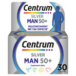 Set Centrum Man 50+, 2 x 30 comprimate + Corega, geantă cosmetică de călătorie gratuită Set Centrum Man 50+, 2 x 30 comprimate + Corega, geantă cosmetică de călătorie gratuită