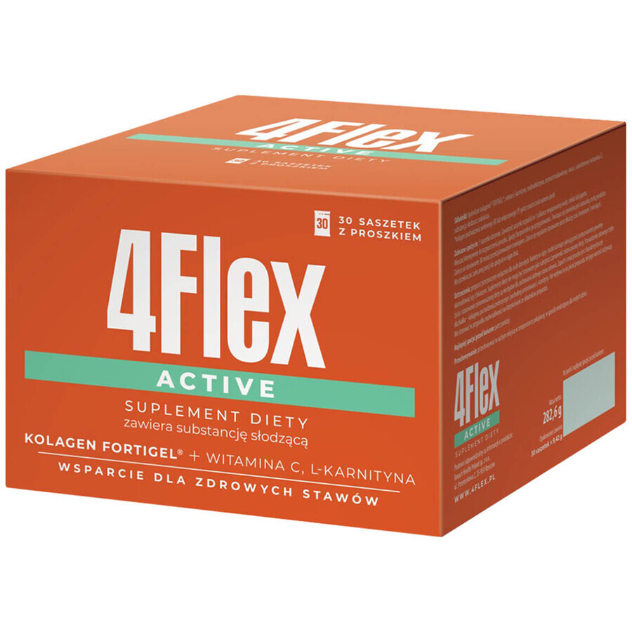 4Flex Active, strawberry flavor, 30 sachets