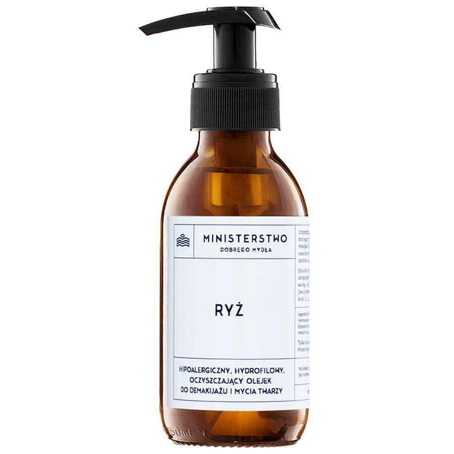 Ministry of Good Soap, detergente e lavatesta ipoallergenico, idrofilo, riso, 140ml