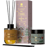HiSkin Scented Christmas Set, soy candle, Magic Forest, 100 ml + diffusing stick, Chocolate Orange, 80 ml