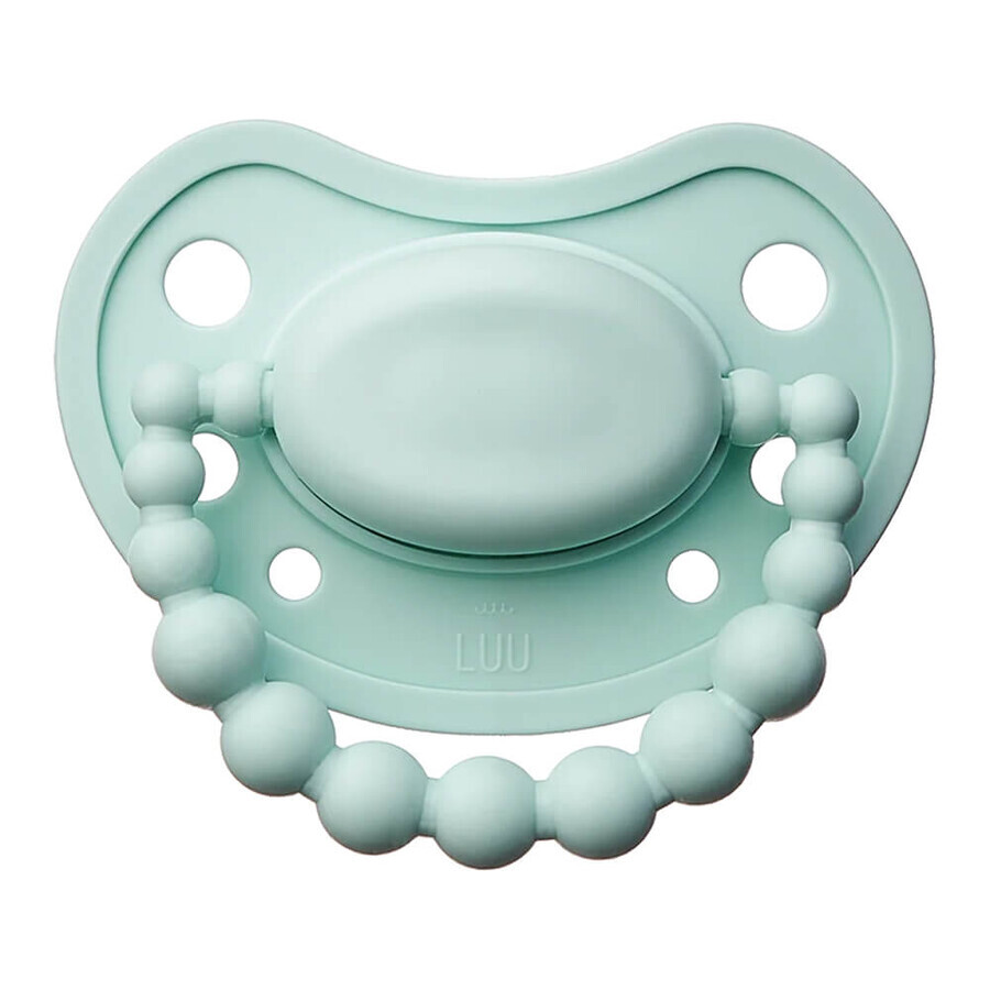 Luu Kids, ciuccio, ciuccio di posizionamento, in silicone, Vivid Mint, da 6 mesi, 1 pezzo