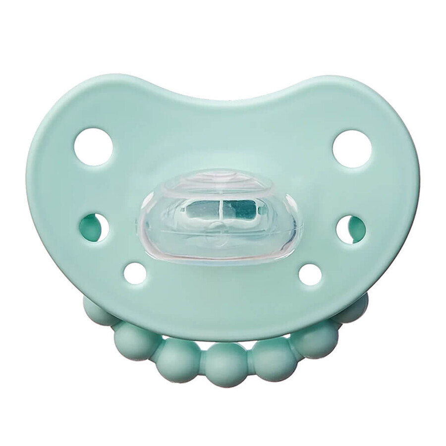 Luu Kids, ciuccio, ciuccio di posizionamento, in silicone, Vivid Mint, da 6 mesi, 1 pezzo