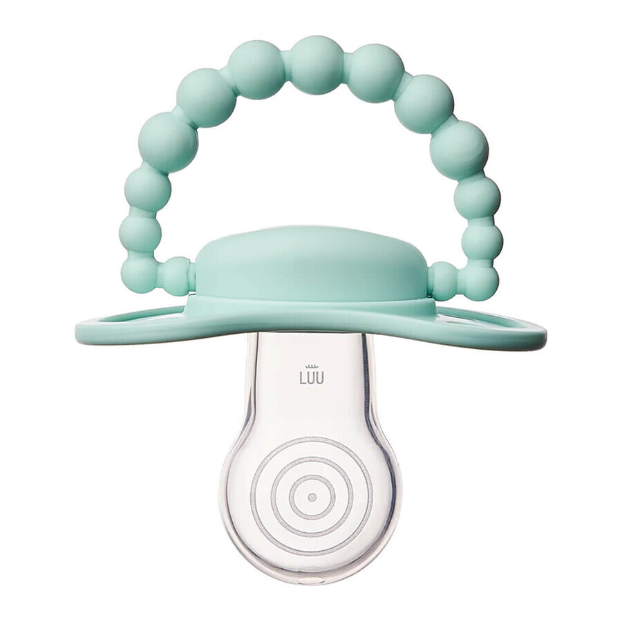 Luu Kids, ciuccio, ciuccio di posizionamento, in silicone, Vivid Mint, da 6 mesi, 1 pezzo