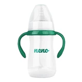 Neno bottle, anti-colic bottle for feeding and learning to drink, with nipple and weighted tube, 3-6 months, 240 ml