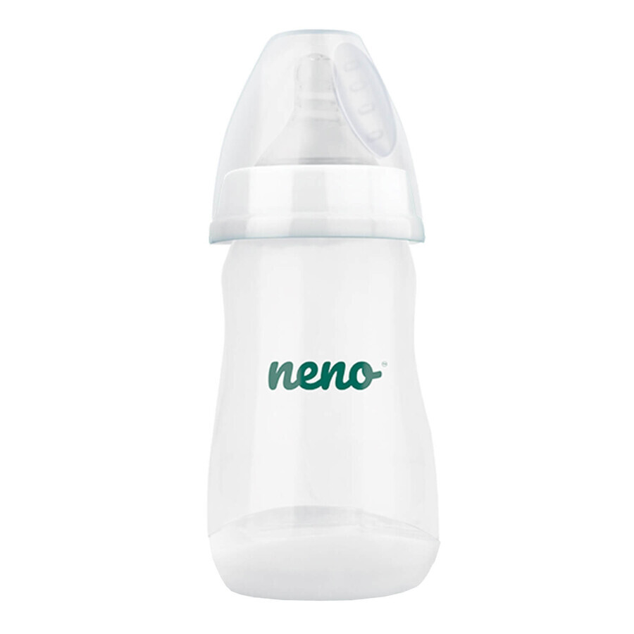 Biberón Neno, biberón anticólico para alimentar y aprender a beber, con tetina y sonda ponderada, 3-6 meses, 240 ml