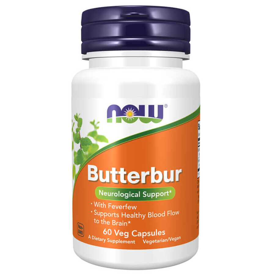 Now Foods Butterbur, rosa canina, 60 capsule vegane