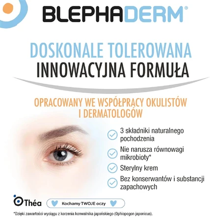 Blephaderm, beruhigende Creme für Augenlider und Augenpartie, 40 ml