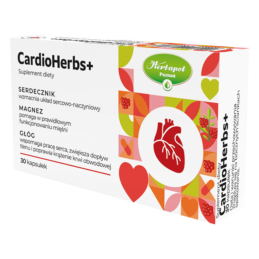 CardioHerbs+, 30 capsules