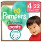 Pampers Harmonie Pants, couches, taille 4, 9-15 kg, 22 pcs