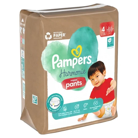 Pampers Harmonie Pants, couches, taille 4, 9-15 kg, 22 pcs