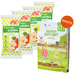 Set Crispy Natural Chrup Apple, cubetti di mela essiccata, 4 x 12 g + libro da colorare Near Nature in omaggio Set Crispy Natural Chrup Apple, cubetti di mela essiccata, 4 x 12 g + libro da colorare Near Nature in omaggio