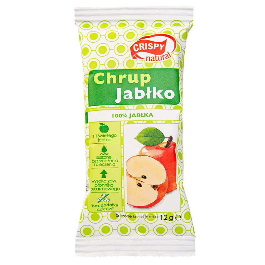 Set Crispy Natural Chrup Apple, cubetti di mela essiccata, 4 x 12 g + libro da colorare Near Nature in omaggio
