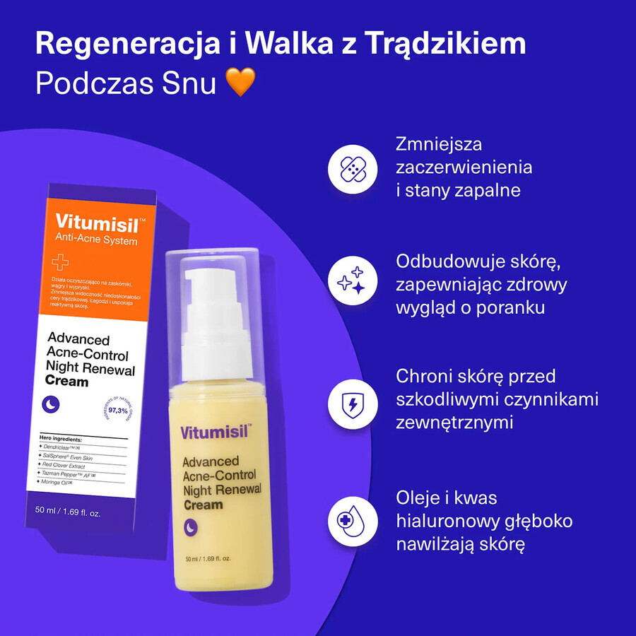 Vitumisil Advanced Acne-Control Night Renewal Active Night Cream 50 ml