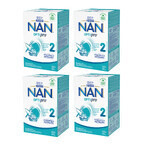Nestle NAN Optipro 2, Folgemilch für Säuglinge ab 6 Monaten, 4 x 650 g Nestle NAN Optipro 2, Folgemilch für Säuglinge ab 6 Monaten, 4 x 650 g