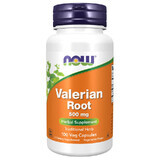 Now Foods Rădăcină de valeriană 500 mg, valeriană, 100 capsule vegane