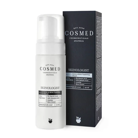 Cosmed Skinologist espuma limpiadora con AHA y BHA, 150 ml