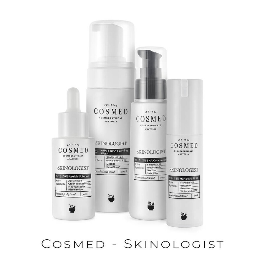 Mousse nettoyante Cosmed Skinologist avec AHA et BHA, 150 ml