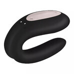 Satisfyer Double Joy, vibrateur pour couple commandé par téléphone, noir Satisfyer Double Joy, vibrateur pour couple commandé par téléphone, noir