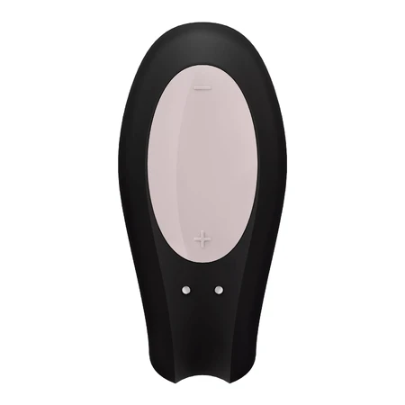Satisfyer Double Joy, telefoongestuurde vibrator voor koppels, zwart