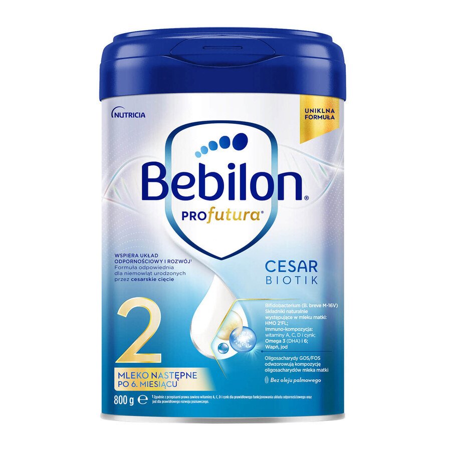 Bebilon Profutura Cesar Biotik 2, follow-on milk, after 6 months, 3 x 800 g