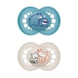 MAM Original, dummy, silicone, orthodontic, Planet Love, boy, 6-16 months, 2 pieces
