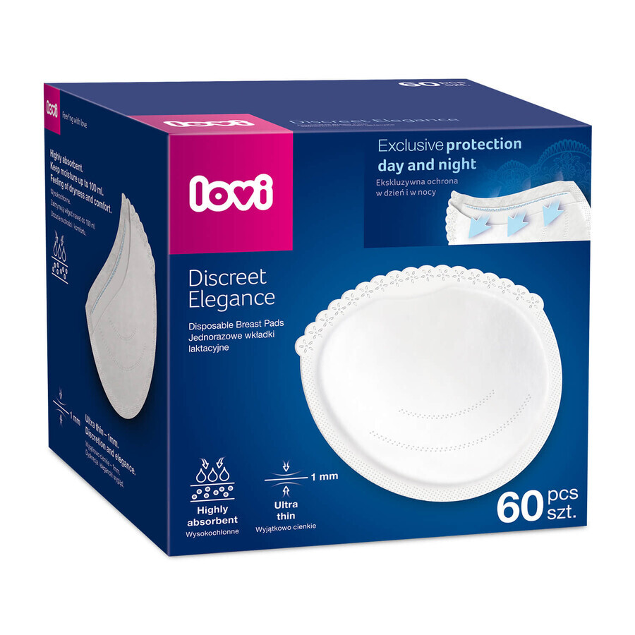 Lovi Discreet Elegance set, coussinets mammaires, blanc, 60 pcs + beige, 20 pcs