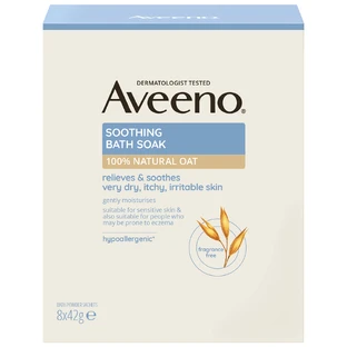 Aveeno polvo de baño calmante, 8 x 42 g