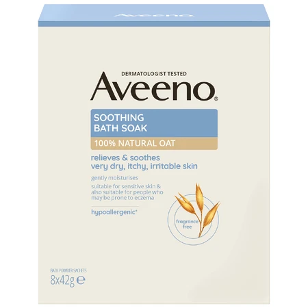 Aveeno polvo de baño calmante, 8 x 42 g