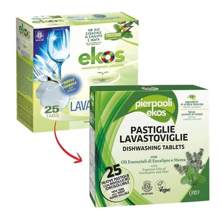 Pierpaoli Ekos, pastilles écologiques pour lave-vaisselle, 25 pièces