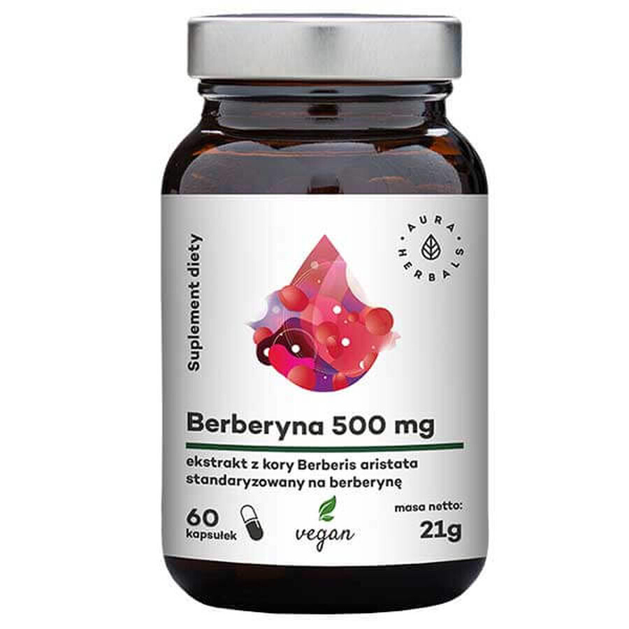 Aura Herbals Berberine 500 mg, 60 gélules