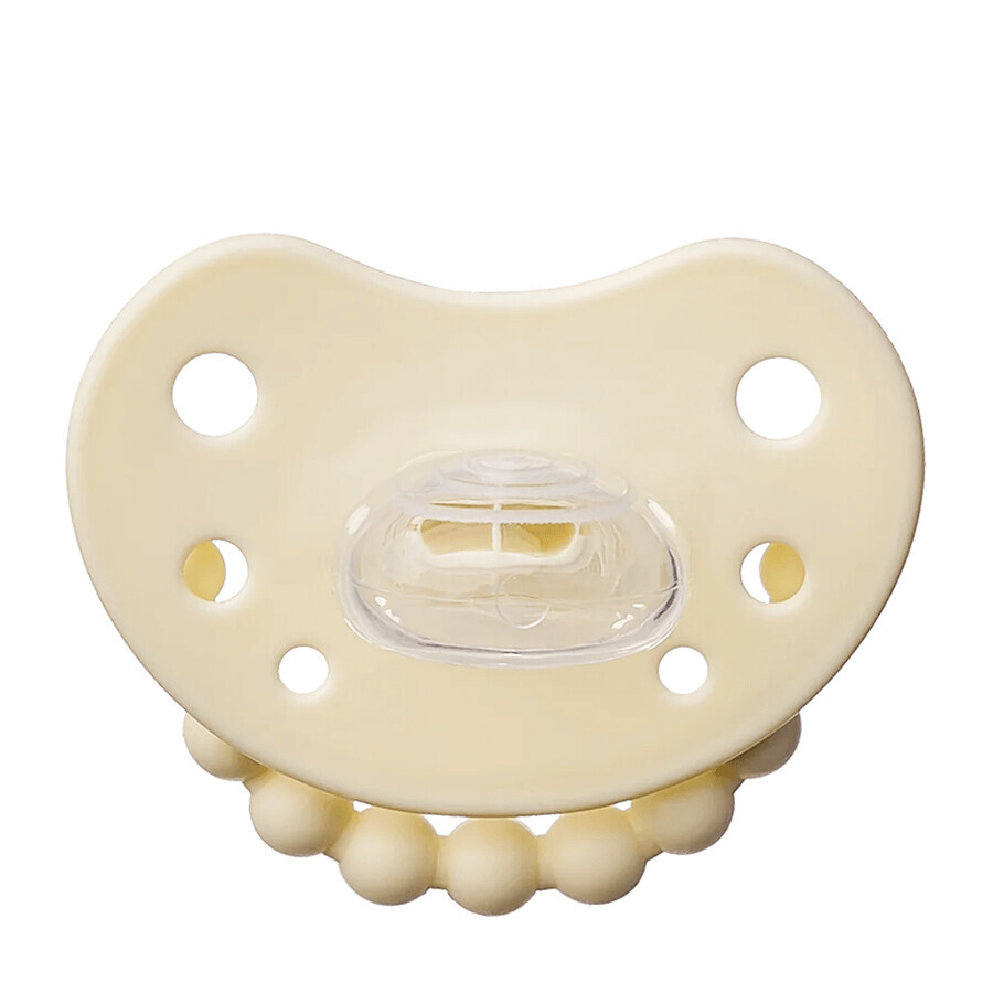 Luu Kids, chupete, posicionamiento, silicona, Creamy Lemon, 3-6 meses, 1 ud.