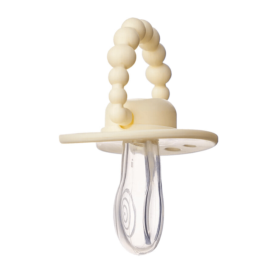 Luu Kids, chupete, posicionamiento, silicona, Creamy Lemon, 3-6 meses, 1 ud.
