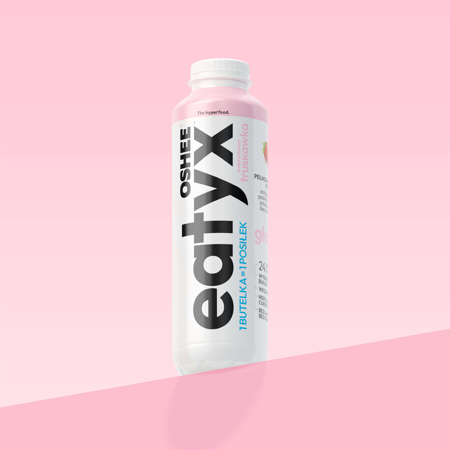 OSHEE Eatyx, pasto liquido pronto per il consumo, vegano, crema alla fragola, 500 ml DATA SCORTA
