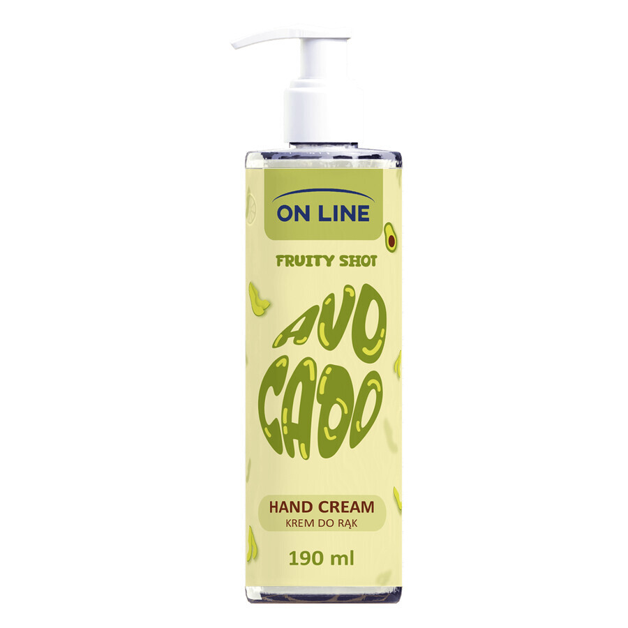 On Line Fruity Shot Avocado cremă de mâini, 190 ml